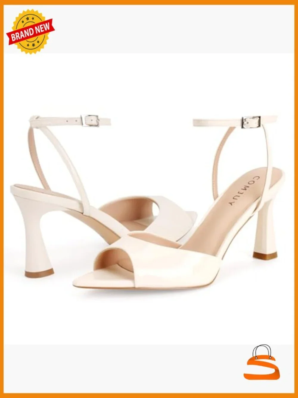 Kitten Heel Peep Toe Sandals Strappy Flared Heels Elegant Dress Shoes for Women